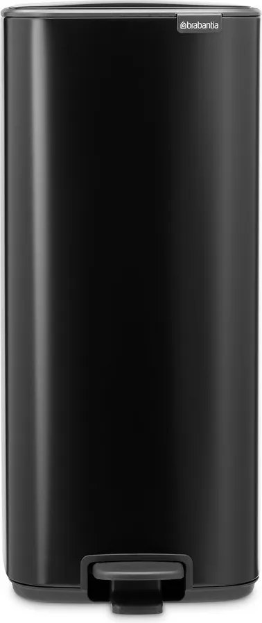 Stalowy kosz na śmieci z pedałem w kolorze matowej czerni 30 l Bo – Brabantia
