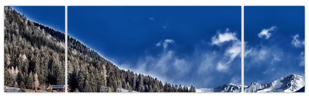 Obraz - Górskie miasteczko (170x50 cm)