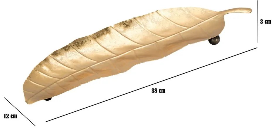 Metalowa taca dekoracyjna 11x38 cm Foglia – Mauro Ferretti