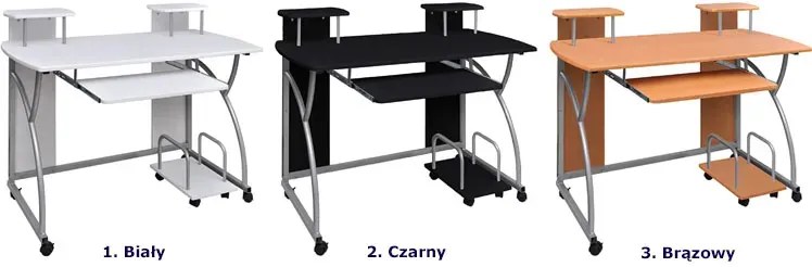 Czarne Duże Biurko Do Pracy Na Kółkach A3-N01