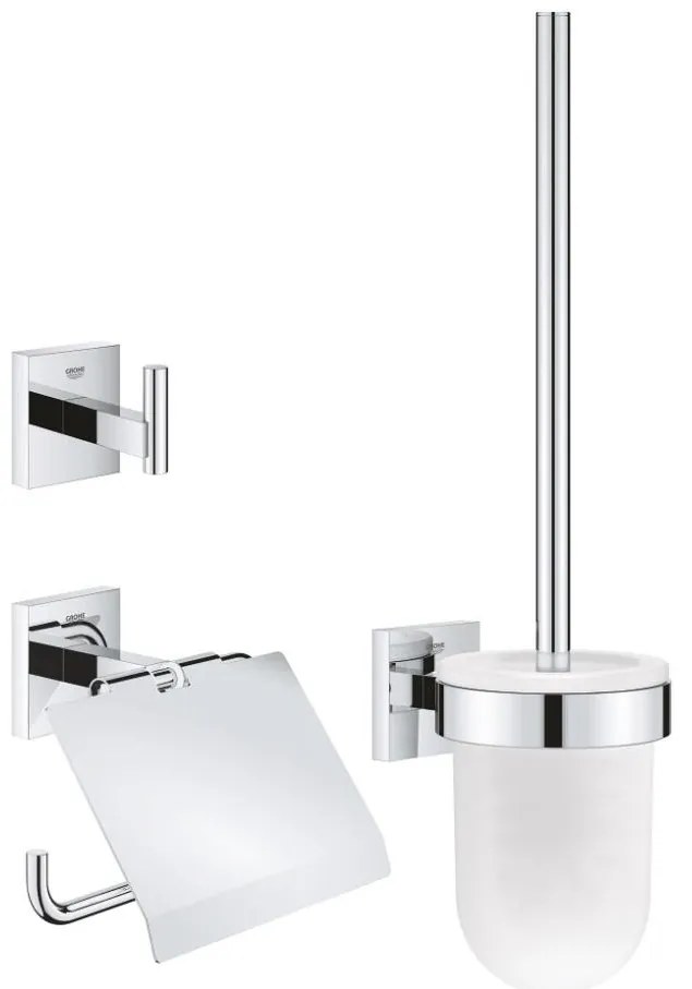 GROHE 41123000 - Zestaw akcesoriów do WC 3 w 1, chrom błyszczący