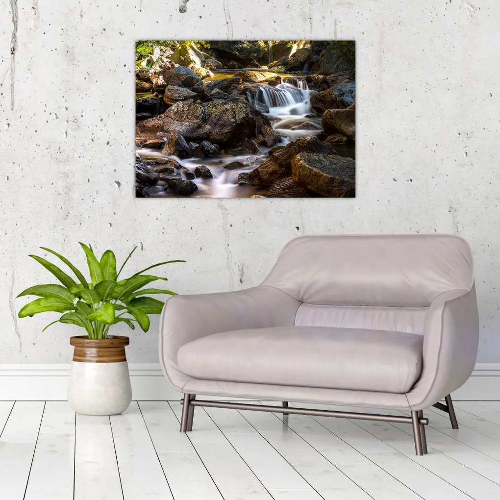 Obraz skalistego strumienia (70x50 cm)