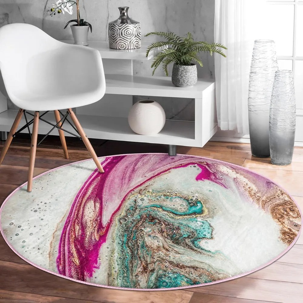 Okrągły dywan odpowiedni do prania i robotów sprzątających ø 120 cm Comfort – Mila Home