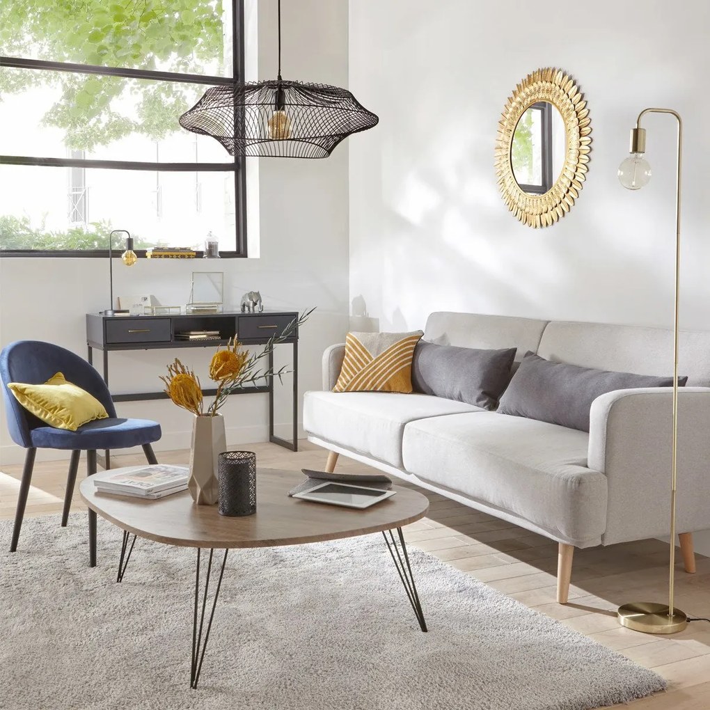 Lampa metalowa podłogowa do salonu