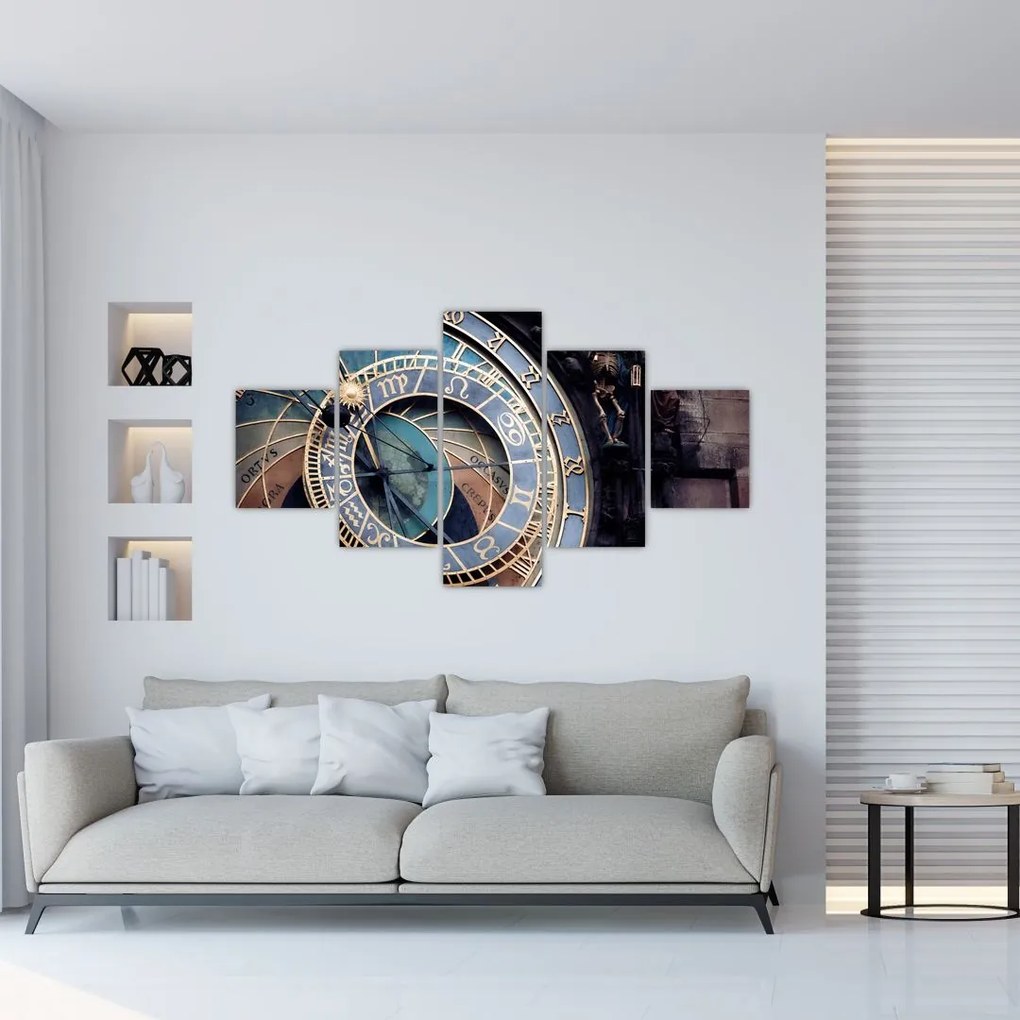 Obraz - Praski zegar astronomiczny, Praga (125x70 cm)
