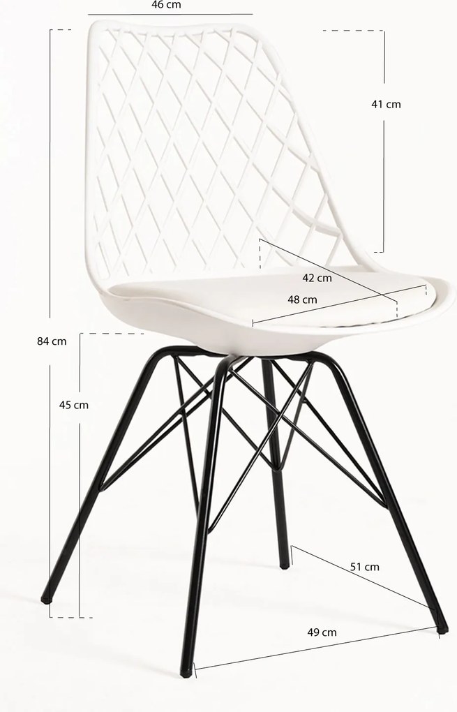 Zestaw 4 krzese Iron Mima