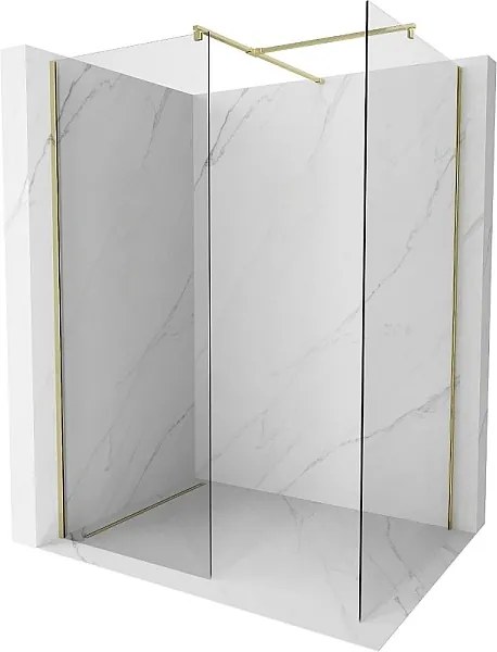 Mexen Kioto ścianka prysznicowa Walk-in 115 x 90 cm, transparent, złota - 800-115-202-50-00-090