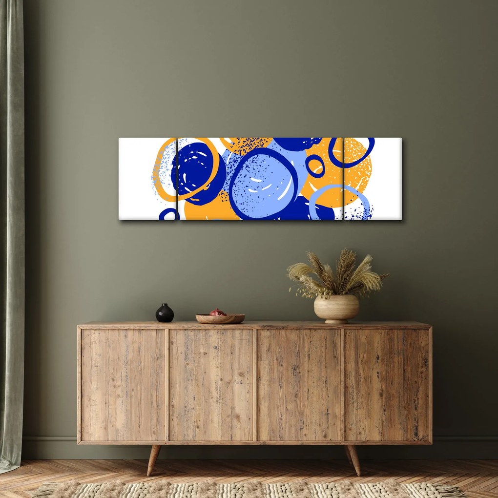 Obraz - Jasny motyw z kółkami (170x50 cm)