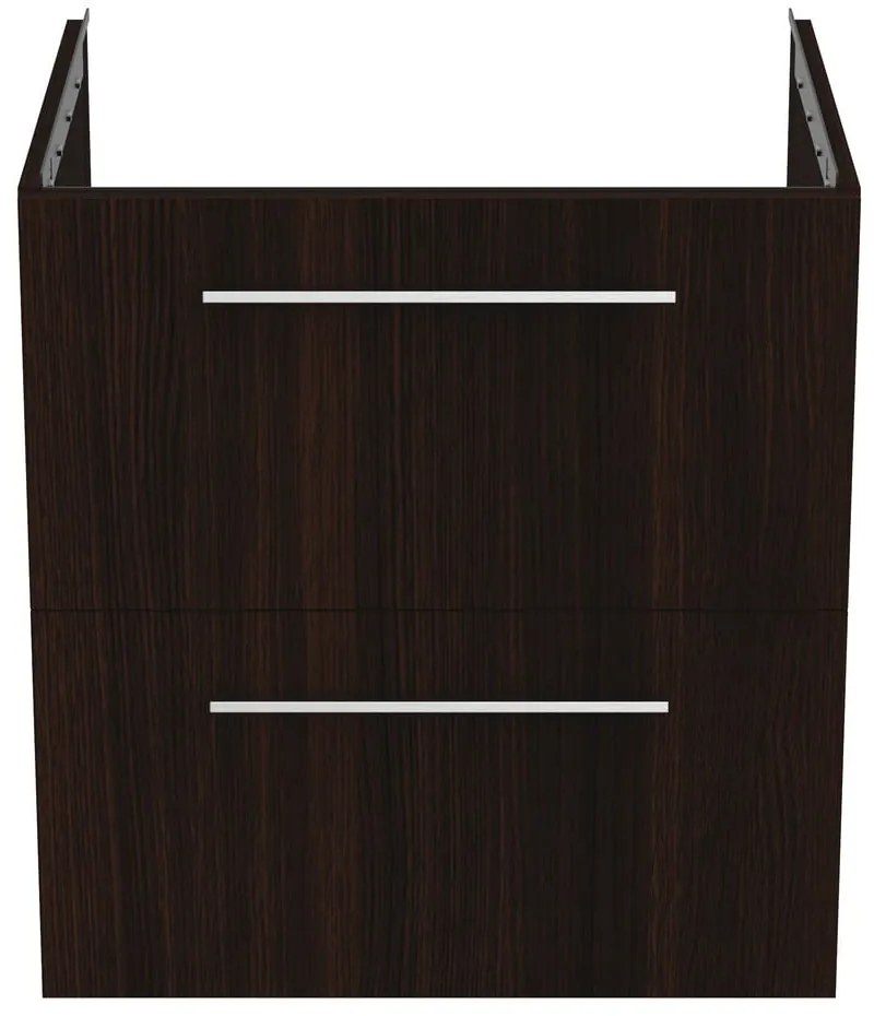 Ciemnobrązowa wisząca szafka pod umywalkę w dekorze dębu 60x63 cm i.Life B – Ideal Standard