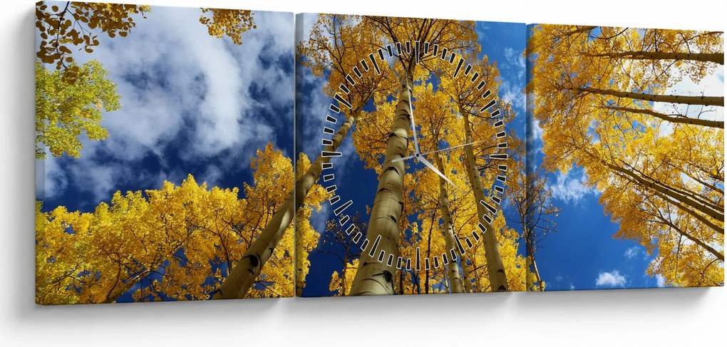 Obraz - Aspen (z zegarem) (90x30 cm)