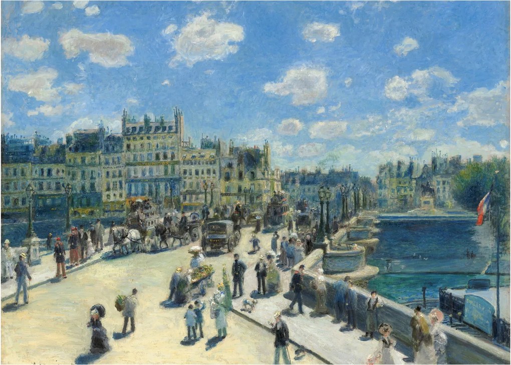 Obraz na szkle - Auguste Renoir, Pont Neuf, Paris, reprodukcje (70x50 cm)