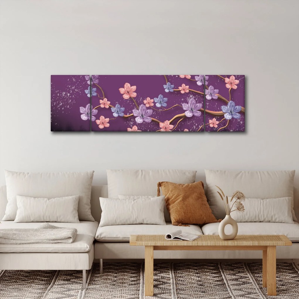 Obraz - Wiosenny zmierzch (170x50 cm)