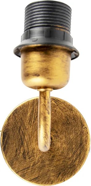 W stylu vintage lampa ścienna złota bez klosza - Matt