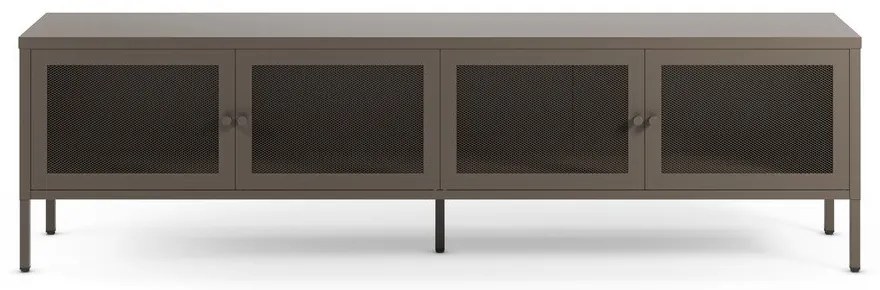 Szara metalowa szafka pod TV 160x50x35 cm Fayna – Marckeric