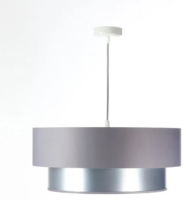 Srebrno-szara podwójna lampa wisząca - S418 D5-Z98
