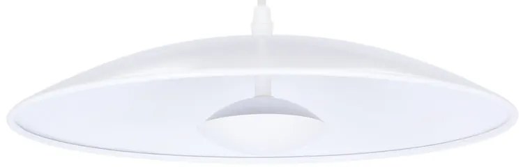 Biała lampa wisząca LED z metalowym kloszem Lund – Candellux Lighting