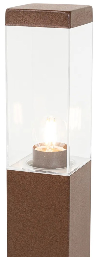 Inteligentna lampa zewnętrzna słupkowa rdzawobrązowa 45 cm z P45 - Malios