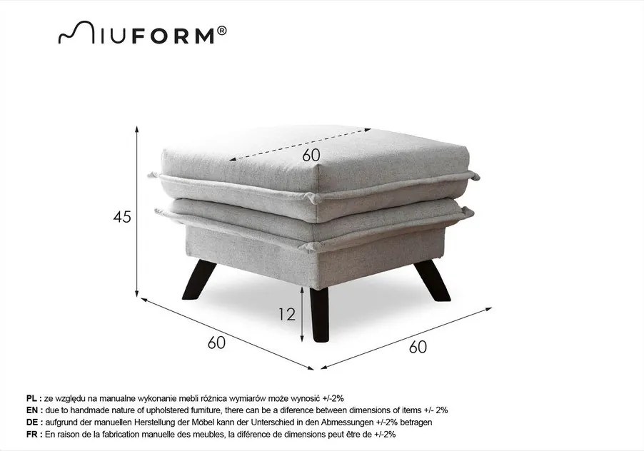 Szary podnóżek Miuform Charming Charlie