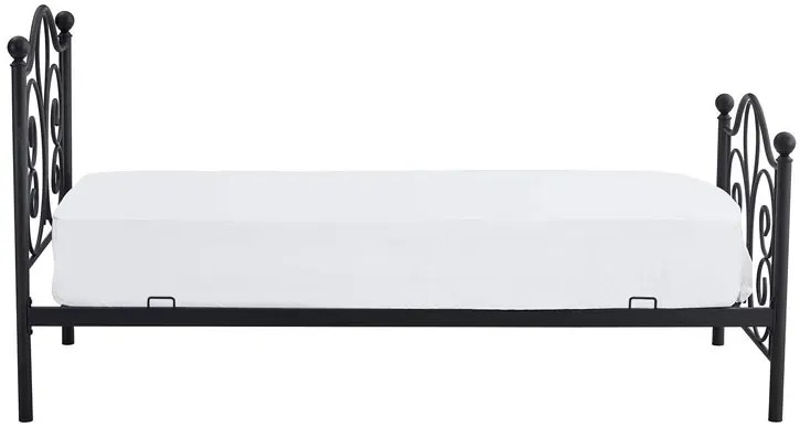Czarne rustykalne łóżko 90x200 cm T0-F95