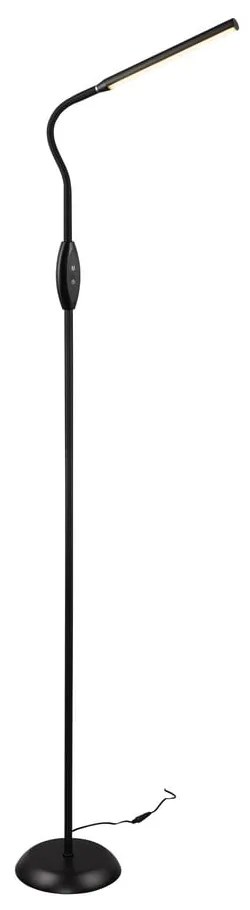 Czarna lampa stojąca LED (wys. 145 cm) Toro – Trio