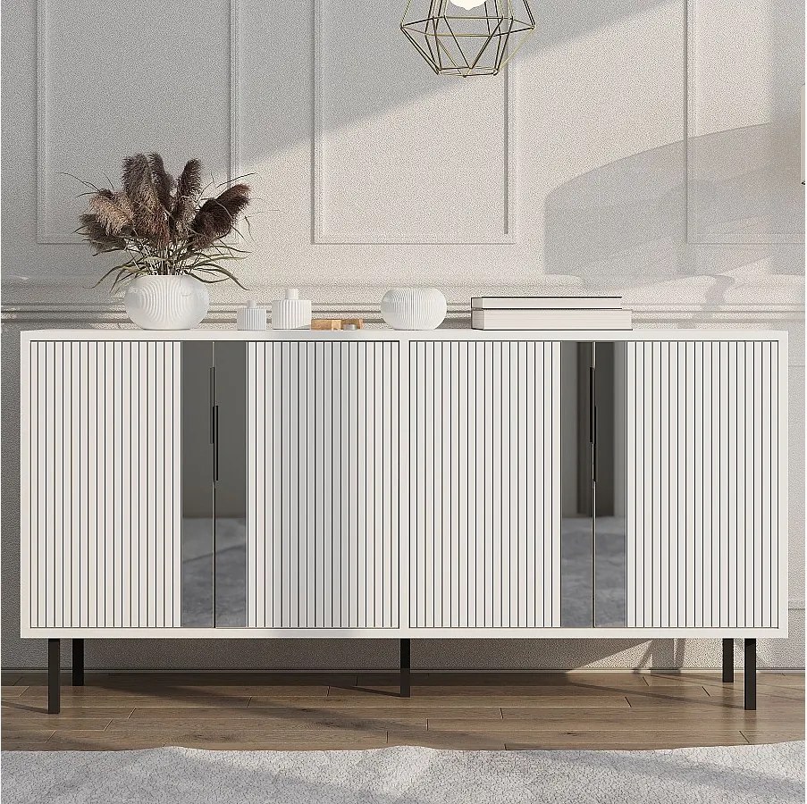 Komoda – 150 cm x 75 cm x 36 cm – Biała – MDF