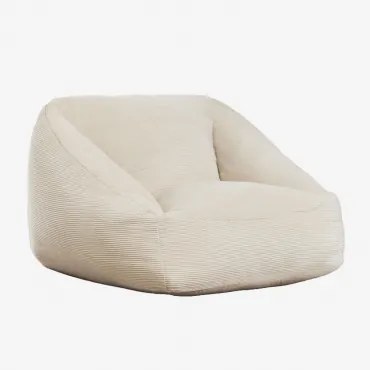 Fotel Pufowy Thiago Corduroy ↔︎ 90 Cm & Sztruksu Marrón Trigo - Sklum