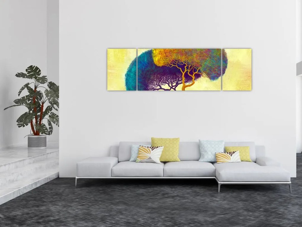 Obraz - Drzewa na wzgórzu (170x50 cm)