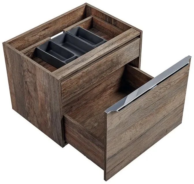 Szafka pod umywalkę nablatową SANTA FE OAK 80 cm dąb z blatem COMAD