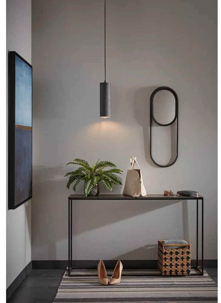 Czarna lampa wisząca Kave Home Maude, wys. 31 cm