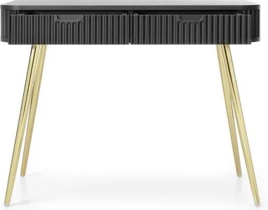 ZURI Toaletka T-103 czarna | złote nogi