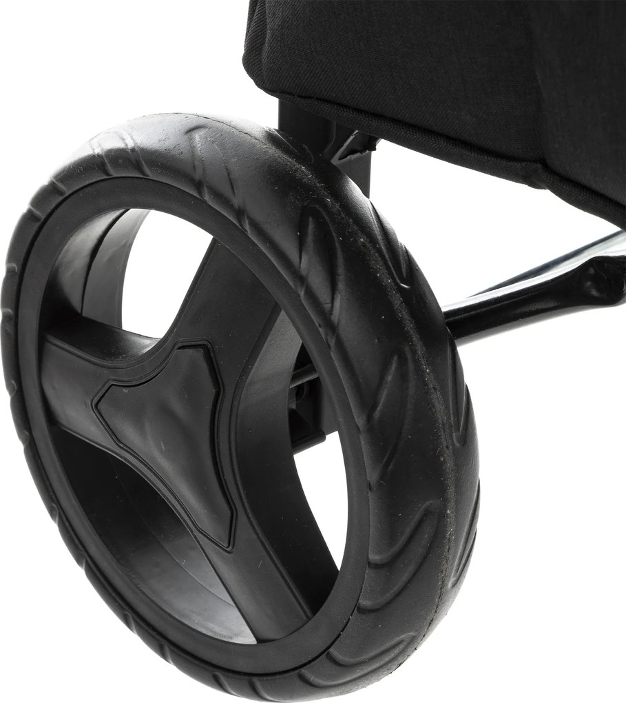 Wózek zakupowy na kółkach z pojemną komorą i kieszonkami