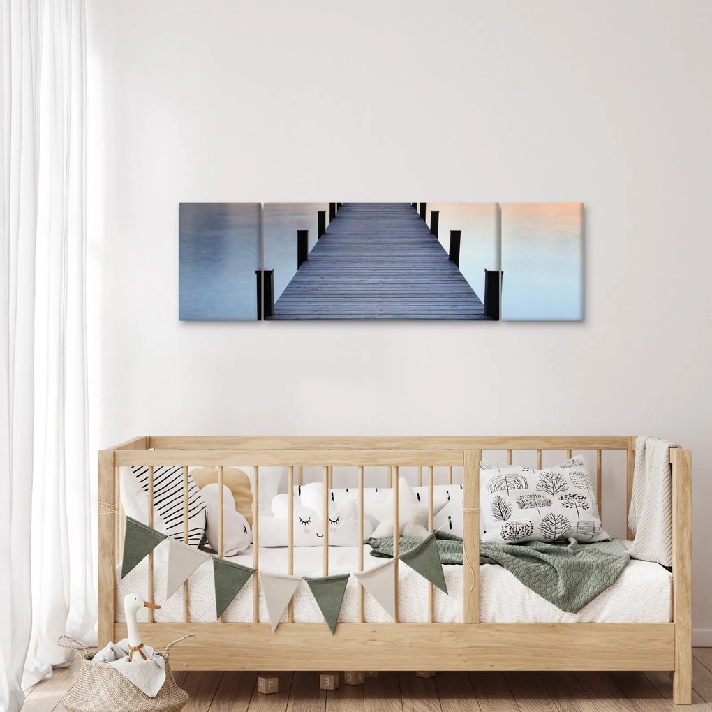 Obraz - Molo nad jeziorem Starnberger, Bavaria, Germany (170x50 cm)