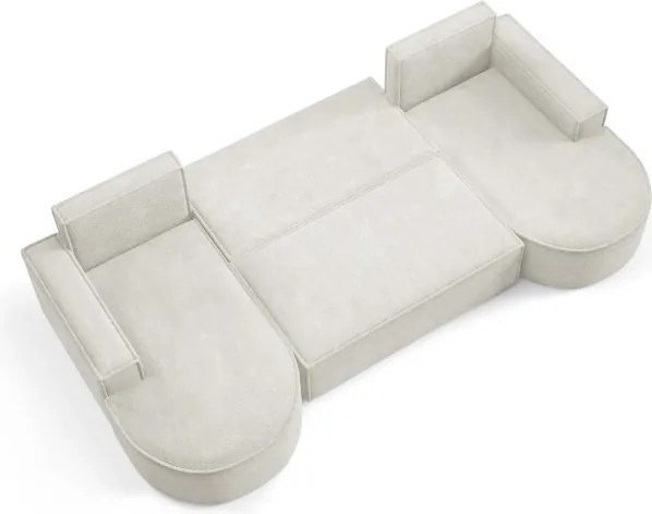 Narożnik MOLLY XL wolnostojący układ U z funkcją spania w tkaninie Abriamo 04 DomoHome