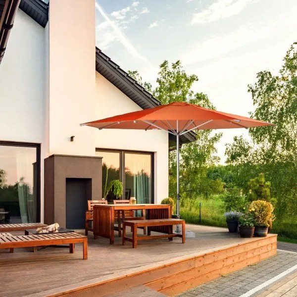Doppler ALU EXPERT Teleskop parasol ogrodowy 400 cm antracyt