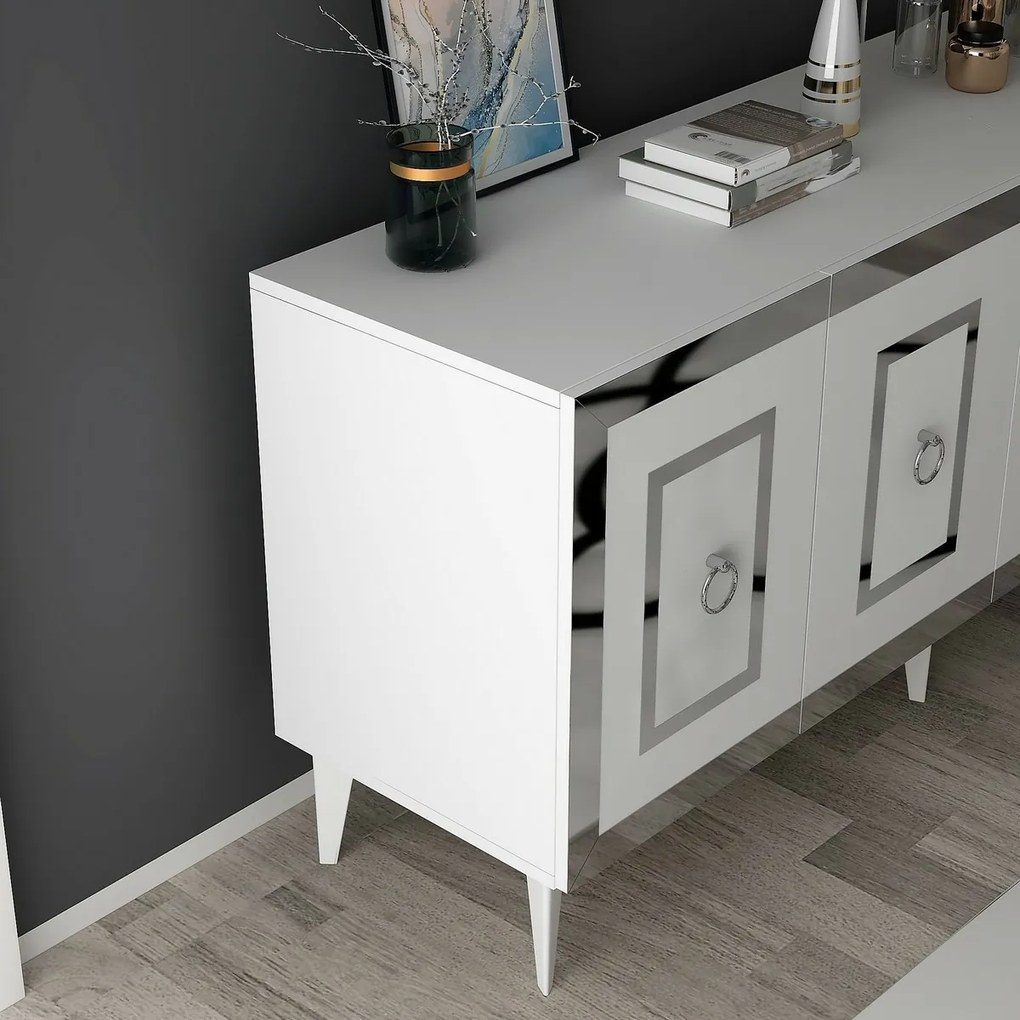 Szafka Karya White and Silver