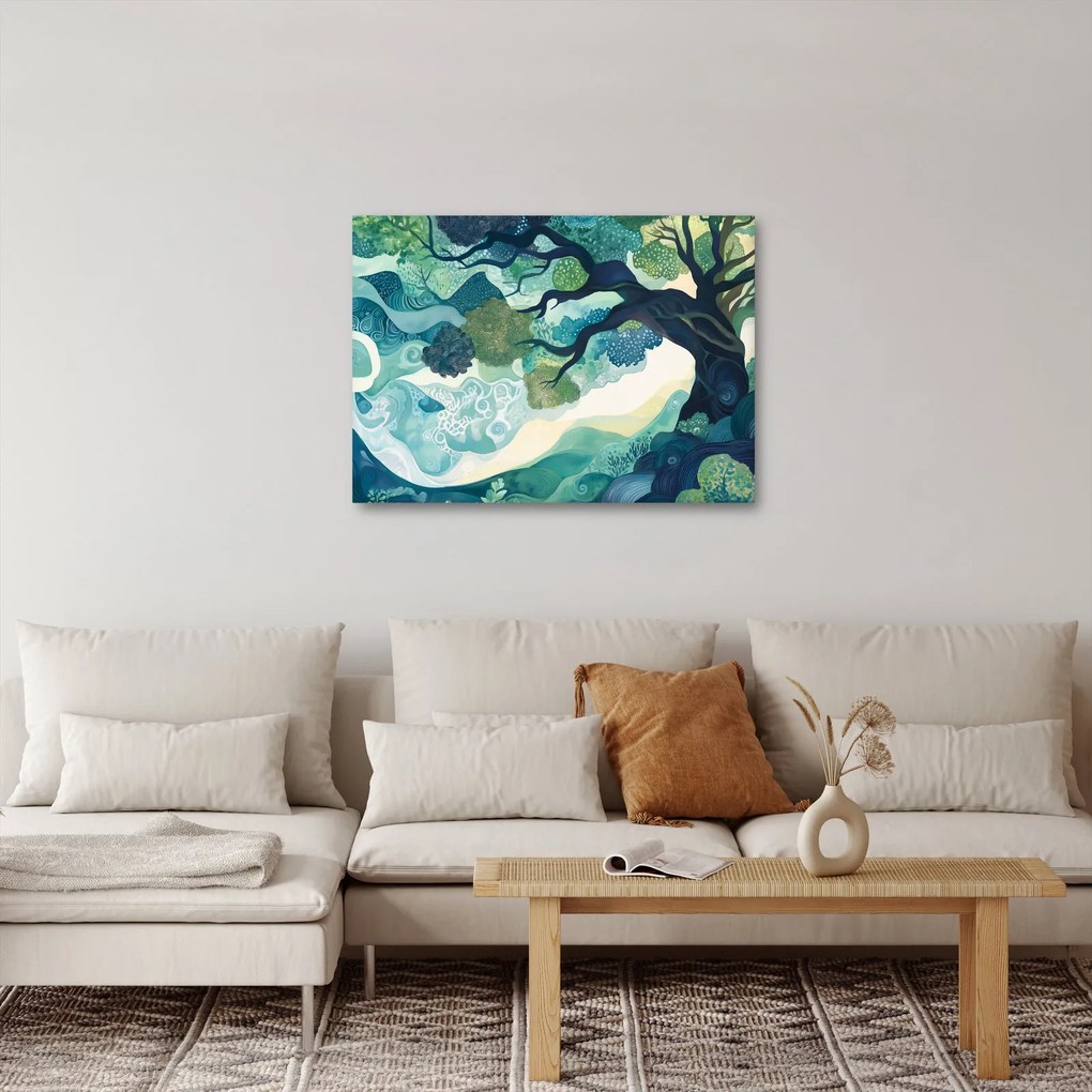 Obraz – Zielona korona drzewa życia (70x50 cm)