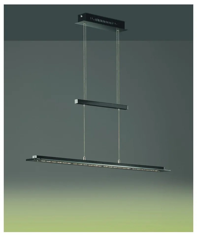Czarna metalowa lampa wisząca LED ze ściemniaczem Tenso – Fischer & Honsel