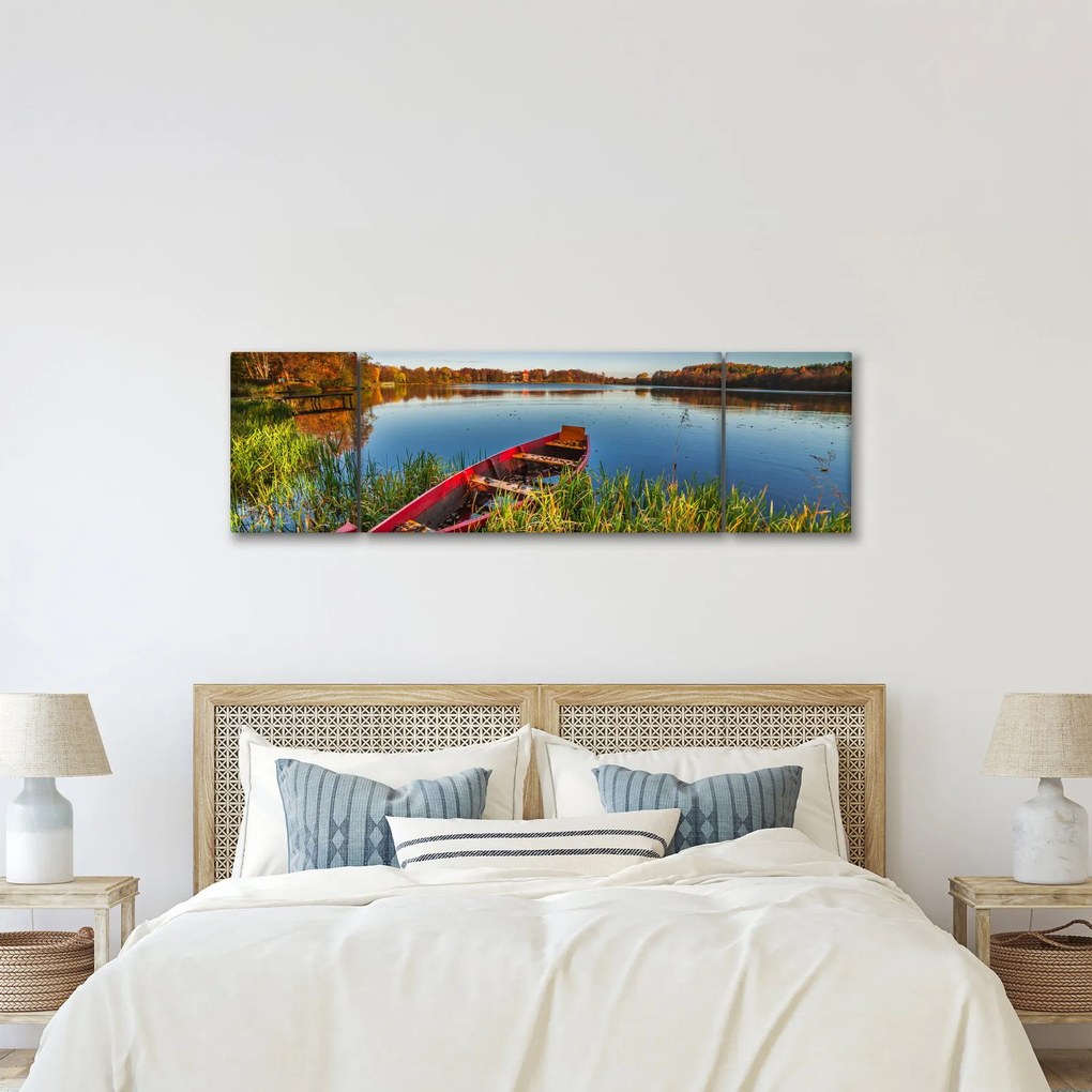 Obraz czerwonej kropki (170x50 cm)