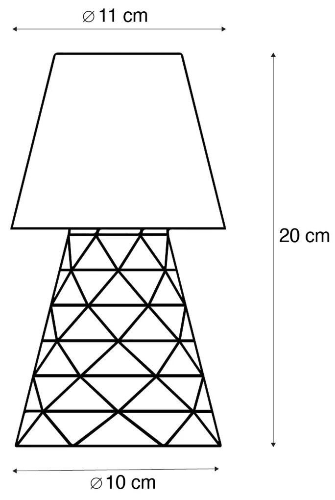 Zewnetrzna Lampa stołowa z przezroczystego szkła z możliwością ładowania LED IP44 - Lola 20 Lux klasyczny/Antyczny Oswietlenie zewnetrzne