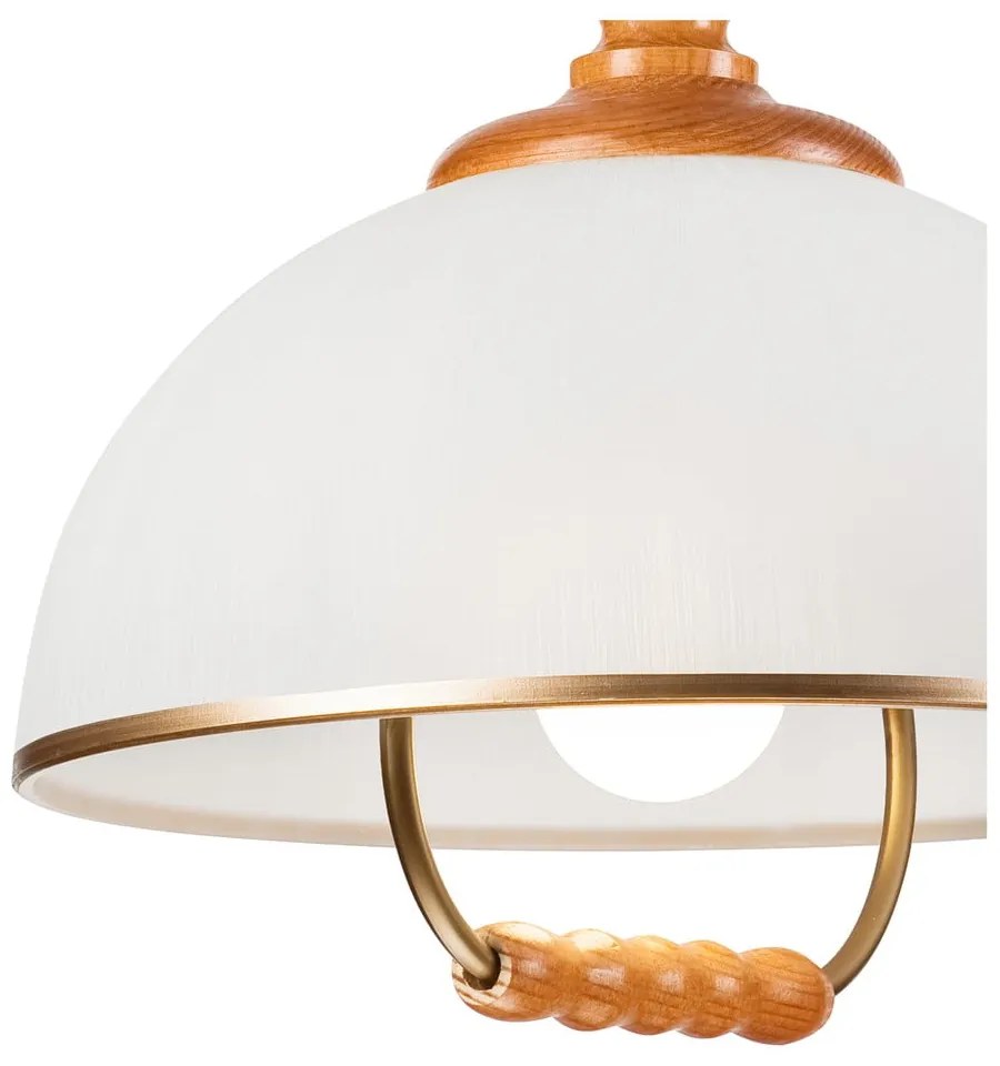 Lampa wisząca w kolorze miedzi ze szklanym kloszem ø 30 cm Ramona – LAMKUR
