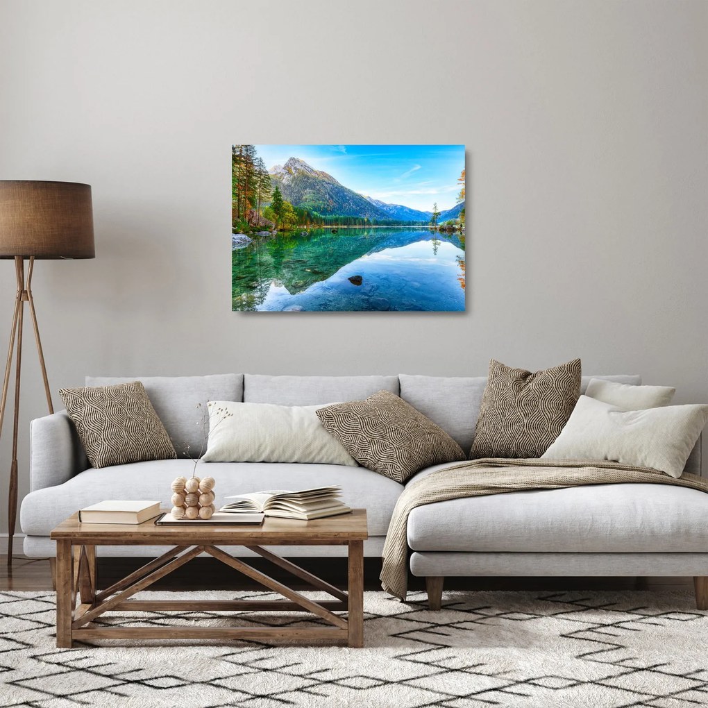 Obraz na szkle - Jezioro Hintersee (70x50 cm)