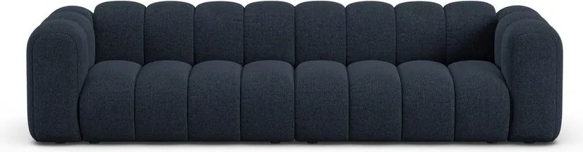 Ciemnoniebieska sofa z tkaniny szenilowej 290 cm Lupine – Micadoni