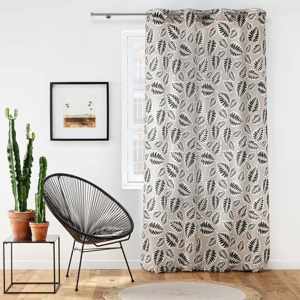 Czarno-beżowa zasłona 140x260 cm Alma – douceur d'intérieur