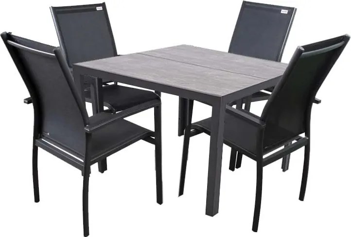 Doppler BERGAMO EXPERT zestaw mebli ogrodowych 4+1 antracyt