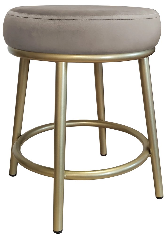 Taboret Ben noga metalowa złota MG09