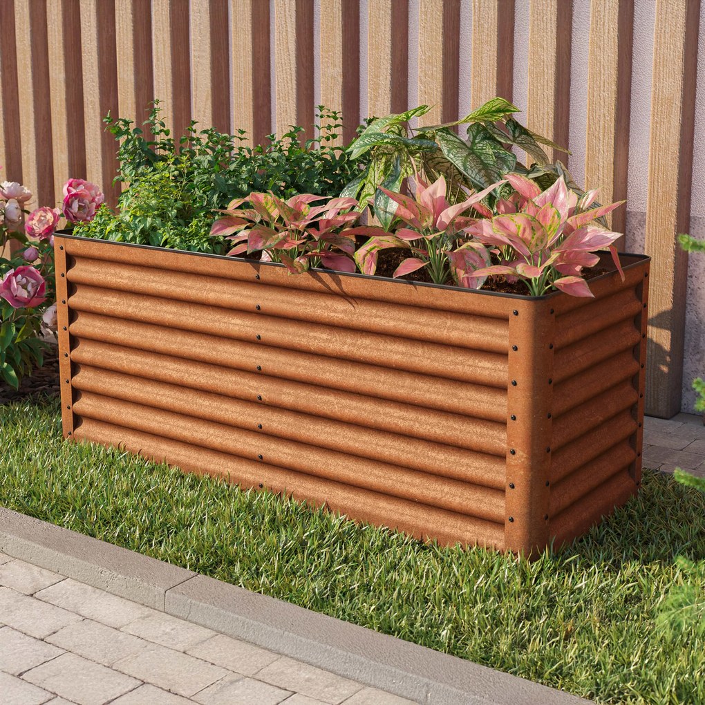 PRIMEYARD 150 x 60 x 60 cm Grządka podwyższona, stal corten, Optyka rdzy - (GFPV00965)