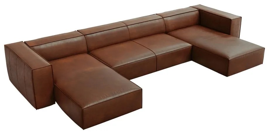 Koniakowy skórzany narożnik (w kształcie litery "U") Madame – Windsor &amp; Co Sofas