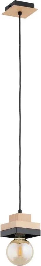 Lampa wisząca na lince MIKO 1xE27/15W/230V czarny/beżowy