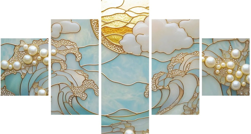 Obraz - 3D perły w oceanie (125x70 cm)
