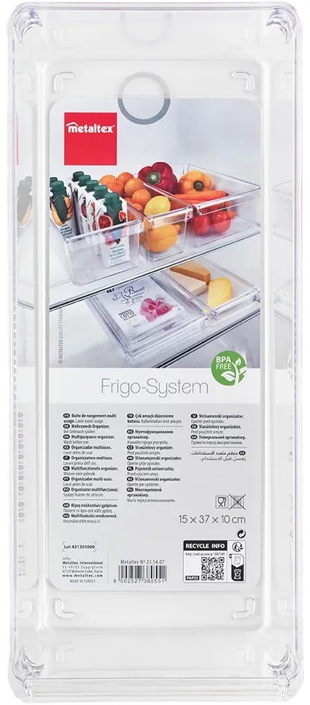 Plastikowy organizer do lodówki 37x15 cm – Metaltex